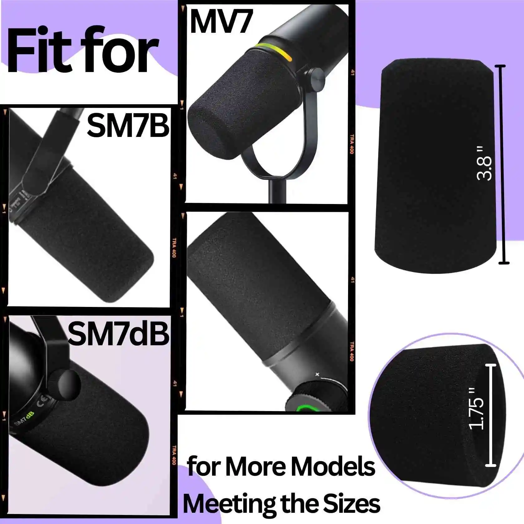 SM7 Mic Cover Pop Filter for S - Shure Mic Sm7B 评论和价格