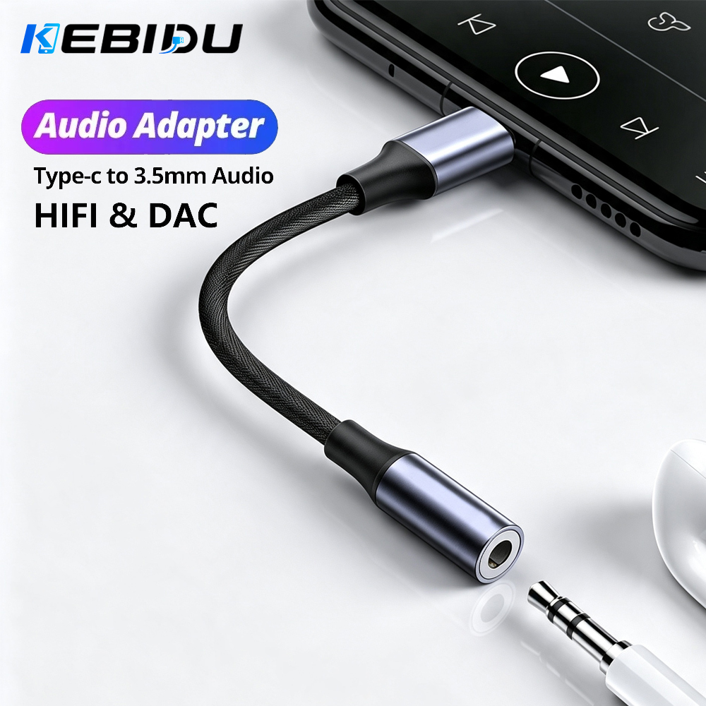 KEBIDU Type C To 3.5mm Audio A - Audiophile Headphone Wired 评论和价格