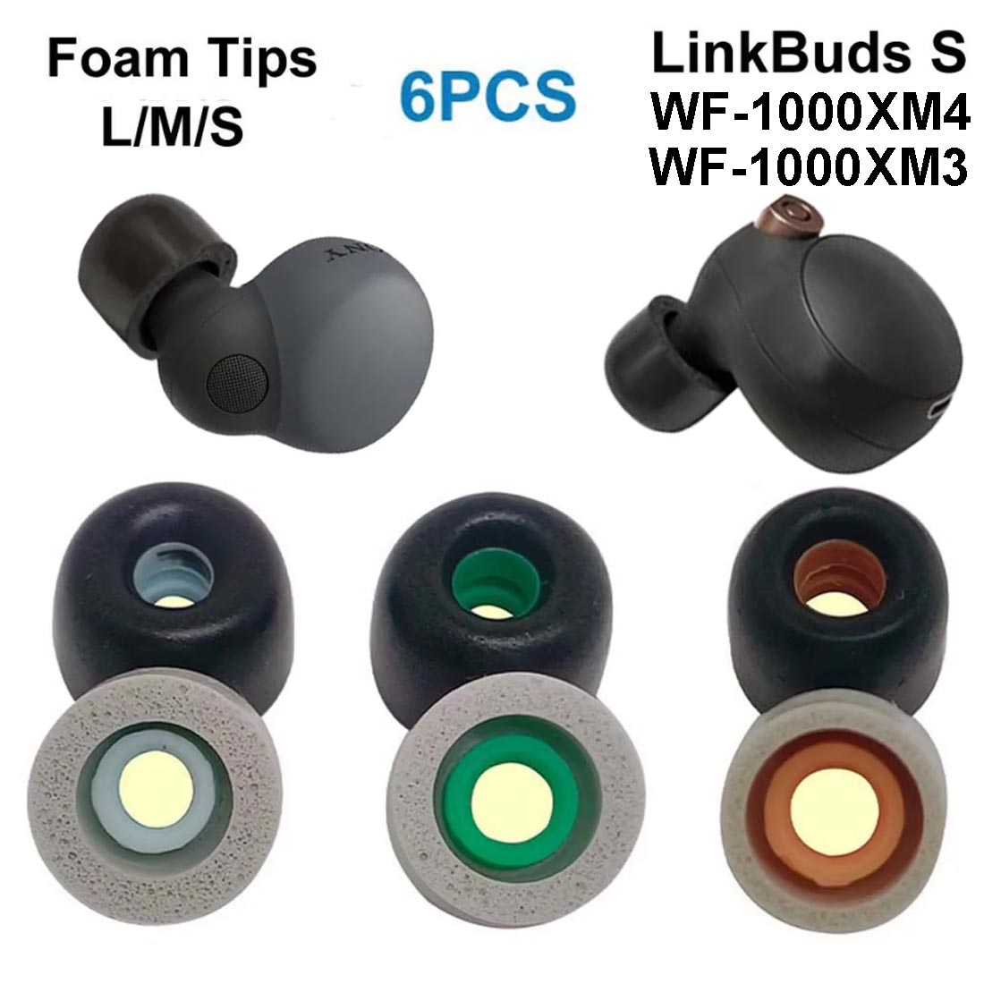 Memory Foam Ear Tips For Sony  - Earphone Foam Tip 评论和价格