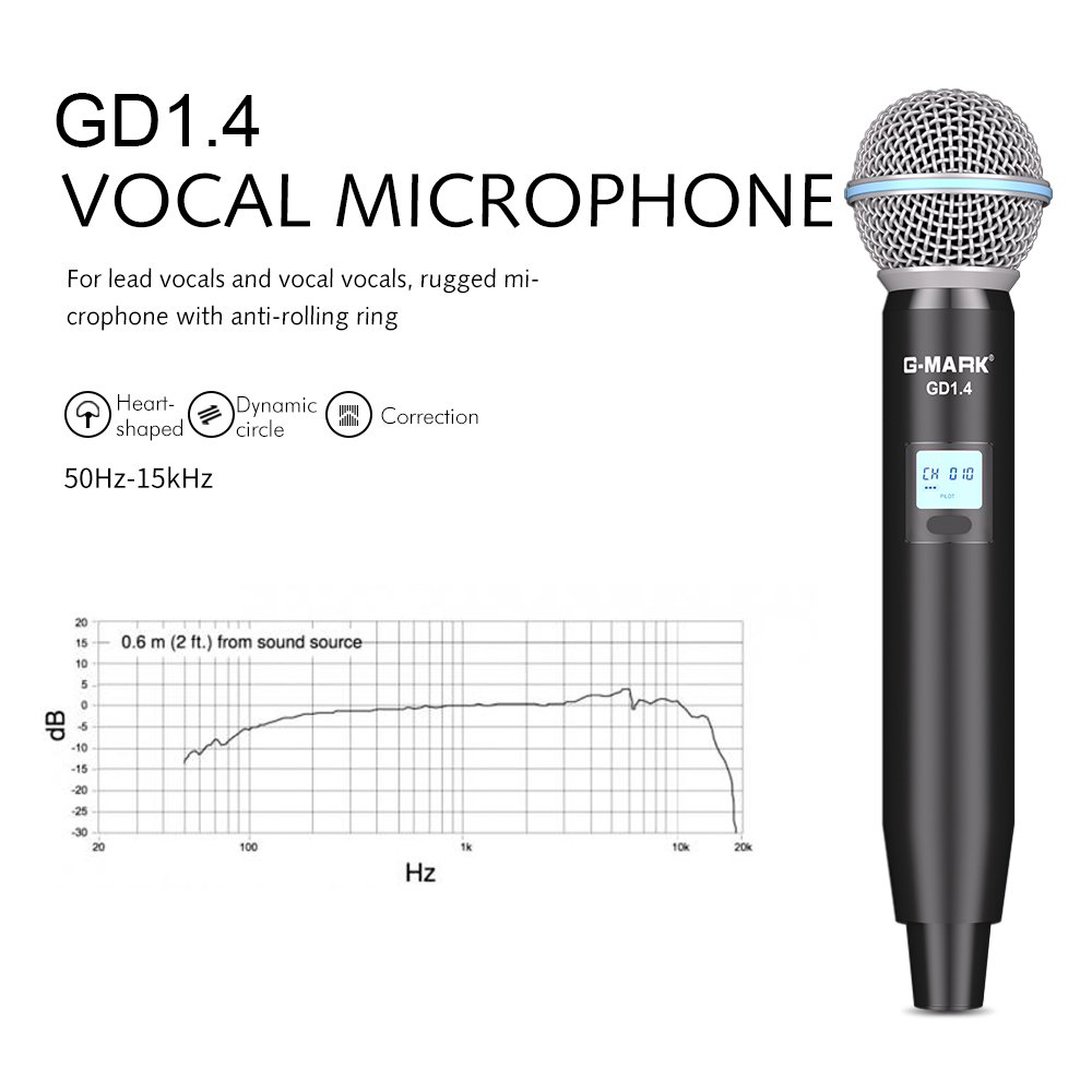 G-MARK GLXD4 Professional UHF  - Shure Mic Sm7B 评论和价格