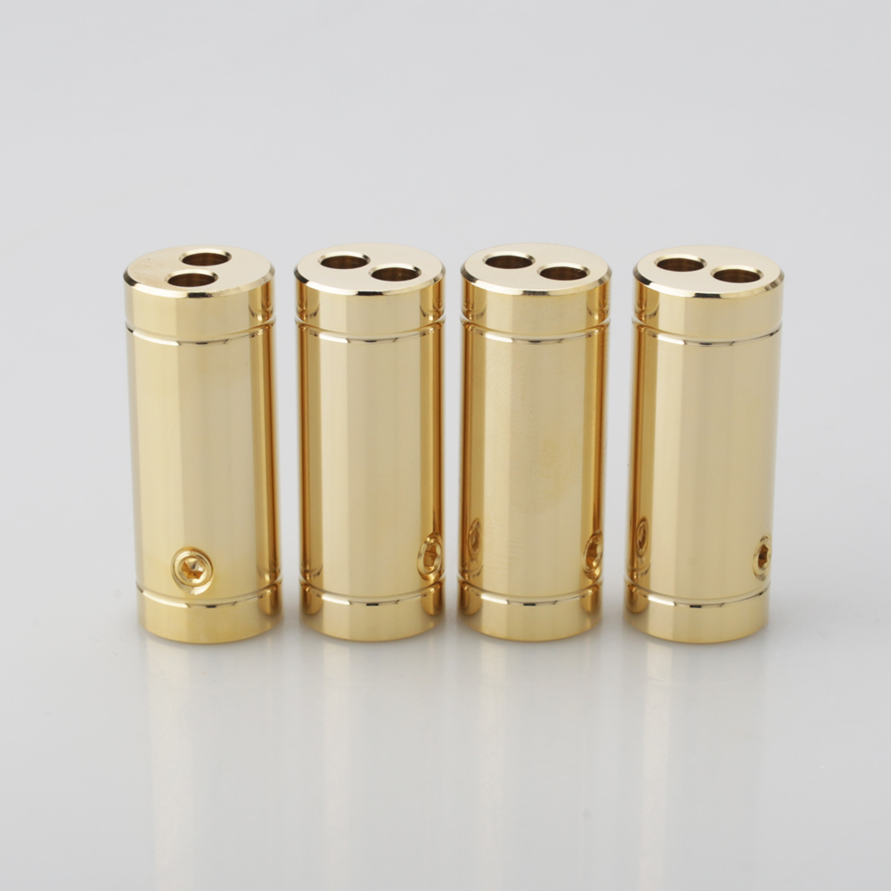 4 pcs Chrome/Gold Plated Speak - Audio Splitter Y 评论和价格