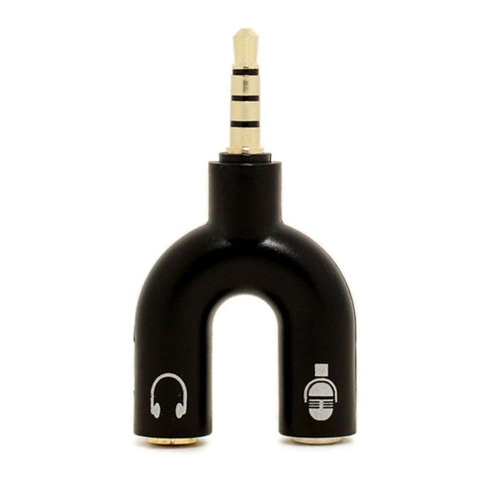 1PC Dual 3.5MM U Type Adapter  - Earphone Splitter Jack 评论和价格