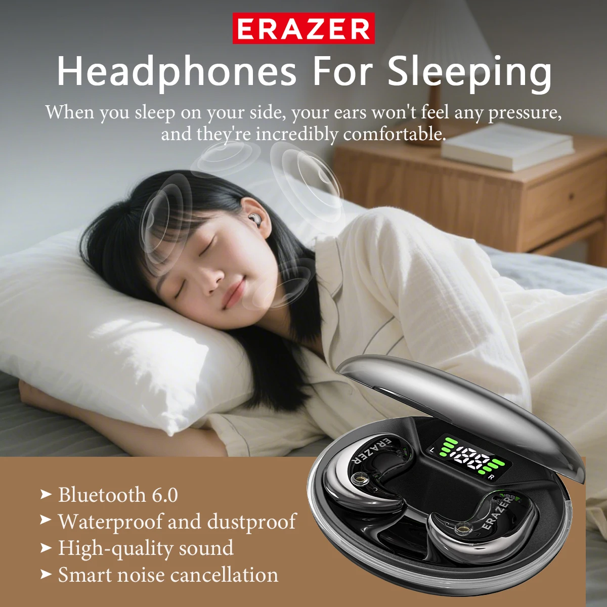 EARZER XF58 In-Ear Bluetooth H - Earbuds Charging Case 评论和价格