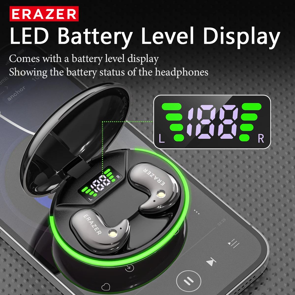 EARZER XF58 In-Ear Bluetooth H - Earbuds Charging Case 评论和价格