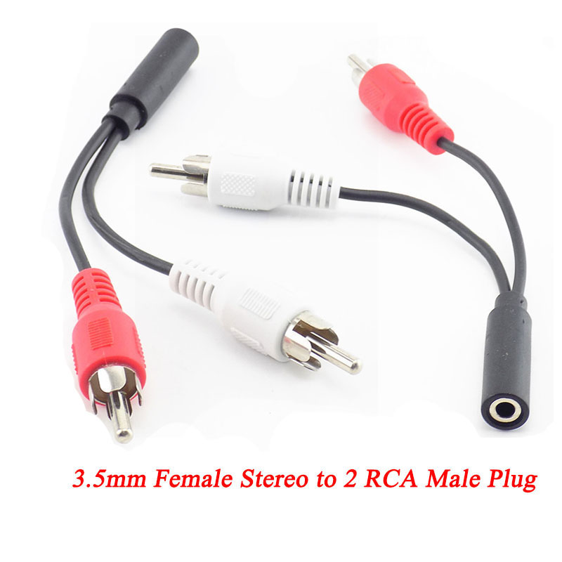 3.5mm RCA Female jack Stereo t - Cable Extension 3.5 评论和价格