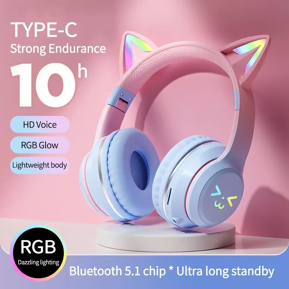 RGB Glow Earphones Wireless Ea - Gaming Headset Rgb 评论和价格