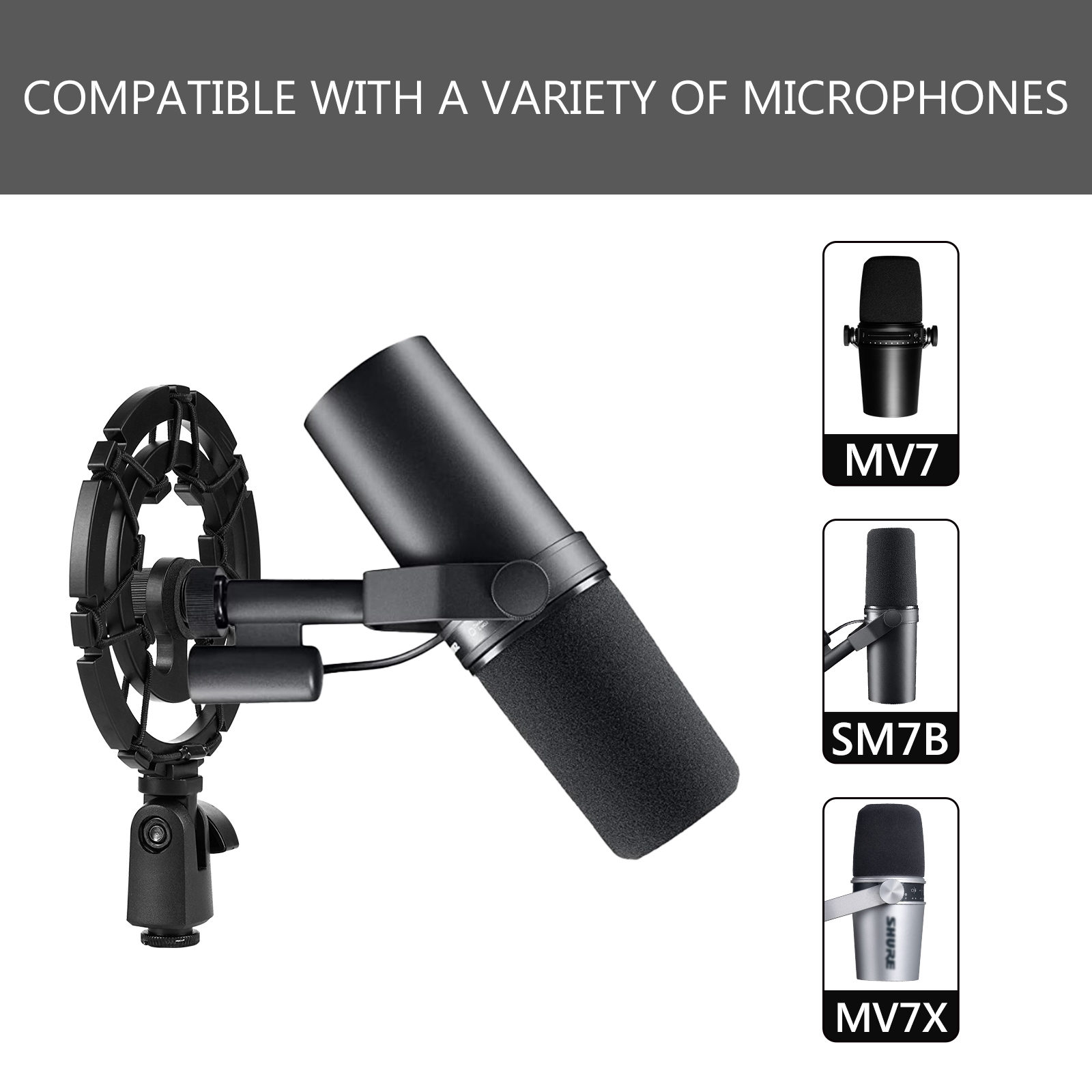 Geekria Microphone Shock Mount - Shure Mic Sm7B 评论和价格